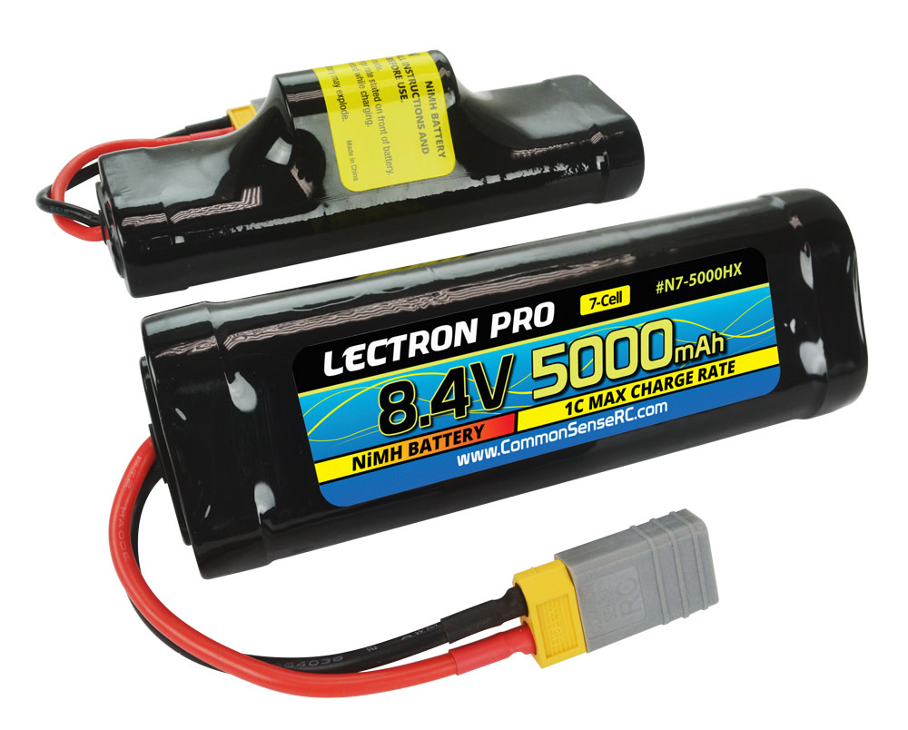 LECTRON PRO 8.4V NIMH 5000MAH HUMP PACK BATTERY: XT60 W/ TRAXXAS