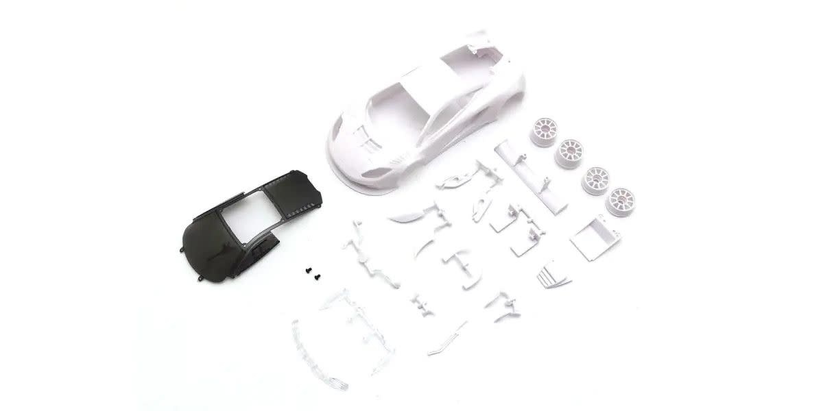KYOMZN223B MCLAREN 12C GT3 2013 WHITE BODY SET W/ RIM FOR RWD