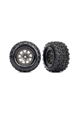 TRAXXAS TRA10770-GRAY GRAY REAR WHEELS W/ SLEDGEHAMMER TIRES (2)