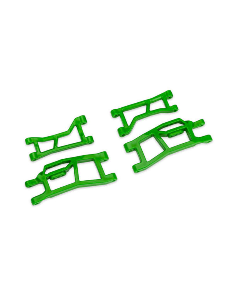 TRAXXAS TRA10725-GRN GREEN WIDEMAXX FRONT UPPER & LOWER HD SUSPENSION ARMS