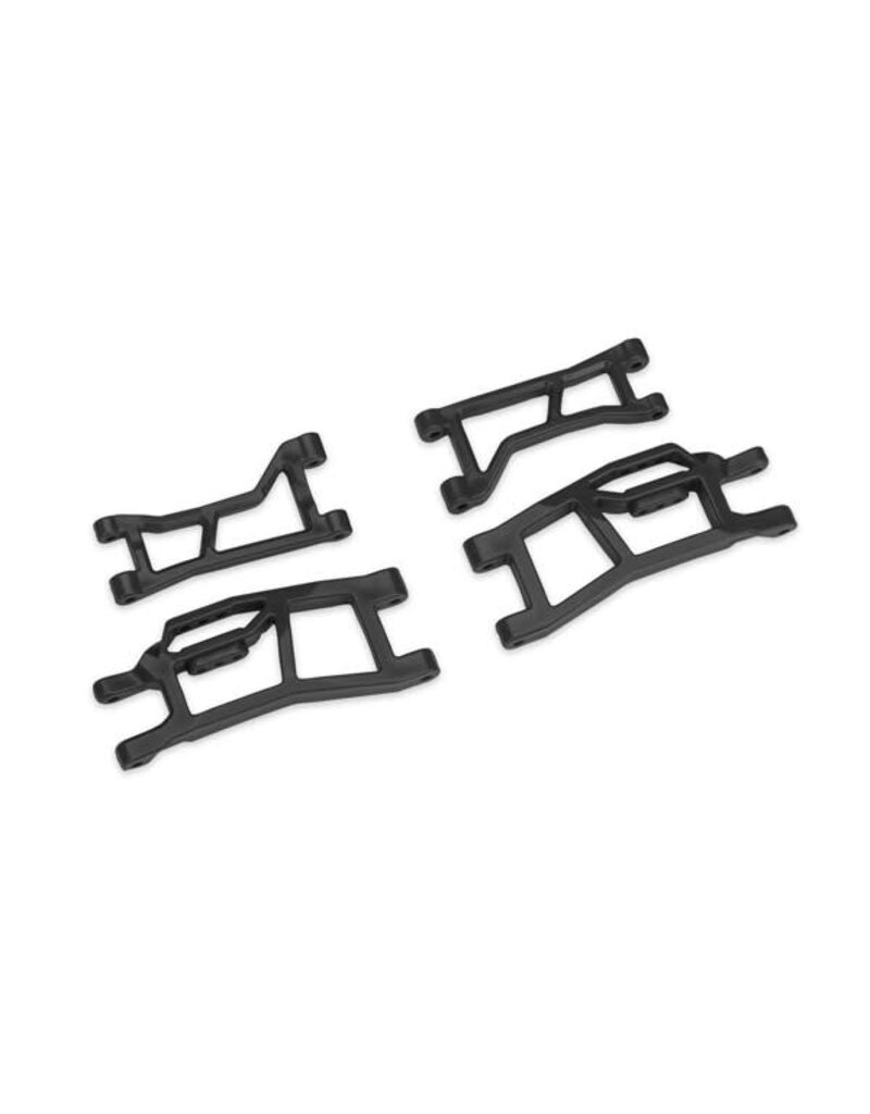 TRAXXAS TRA10725-BLK BLACK WIDEMAXX FRONT UPPER & LOWER HD SUSPENSION ARMS