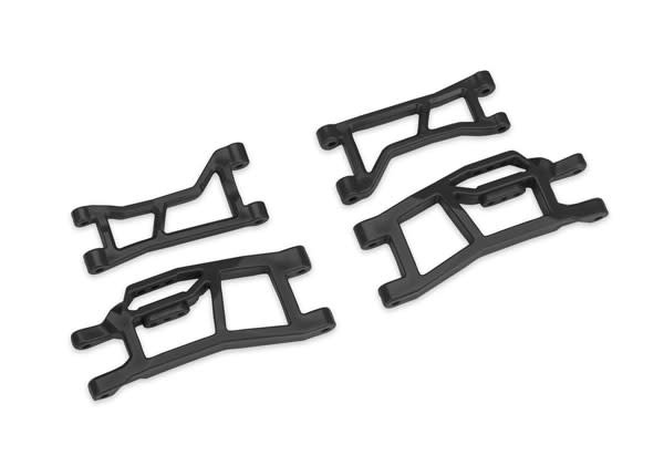 TRA10725-BLK BLACK WIDEMAXX FRONT UPPER & LOWER HD SUSPENSION ARMS
