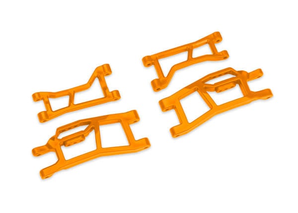 TRA10725-ORNG ORANGE WIDEMAXX FRONT UPPER & LOWER HD SUSPENSION ARMS