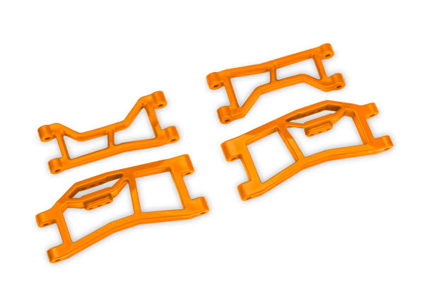 TRA10727-ORNG ORANGE WIDEMAXX REAR UPPER & LOWER HD SUSPENSION ARMS