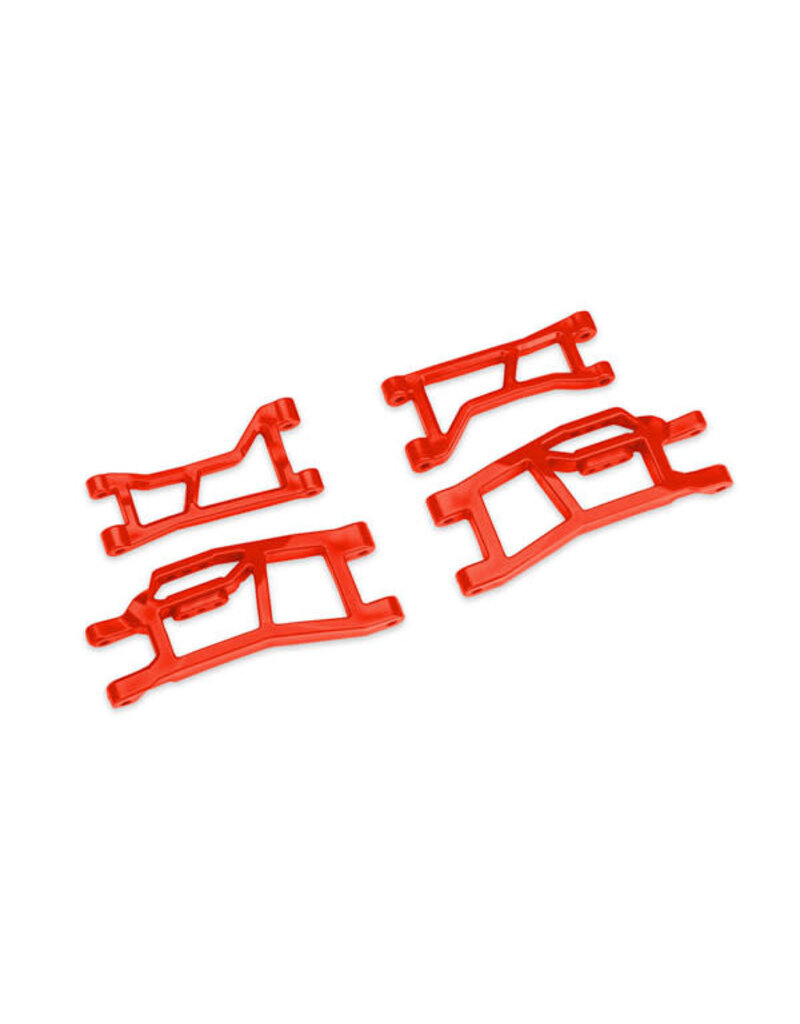 TRAXXAS TRA10725-RED RED WIDEMAXX FRONT UPPER & LOWER HD SUSPENSION ARMS
