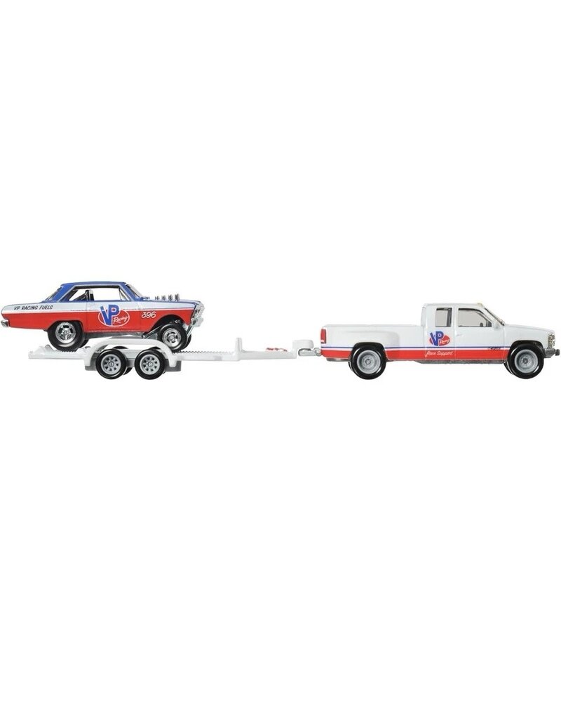 HOT WHEELS MTL FLF56/HRV42 HOT WHEELS TEAM TRANSPORT '88 CHEVY SILVERADO 3500 W/ '63 CHEVY NOVA