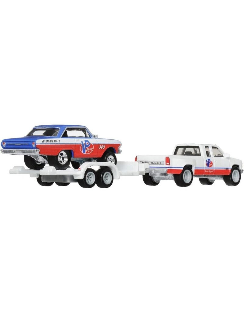 HOT WHEELS MTL FLF56/HRV42 HOT WHEELS TEAM TRANSPORT '88 CHEVY SILVERADO 3500 W/ '63 CHEVY NOVA