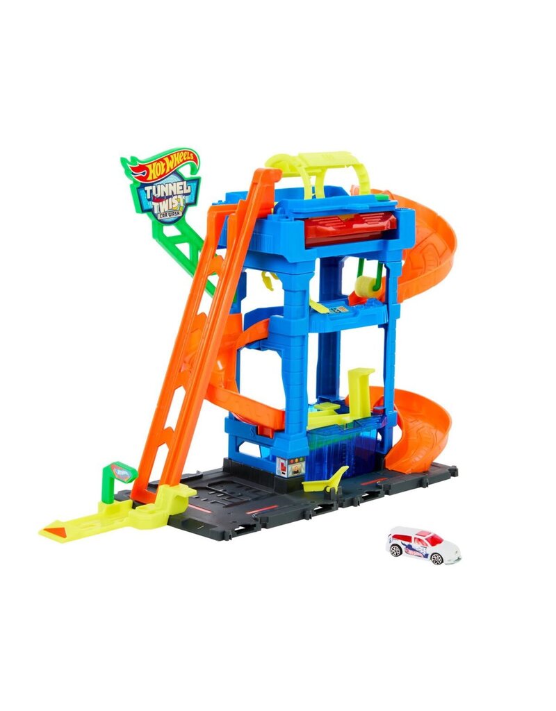 HOT WHEELS MTL HTN80 HOTWHEELS CITY TUNNEL TWIST CAR WASH