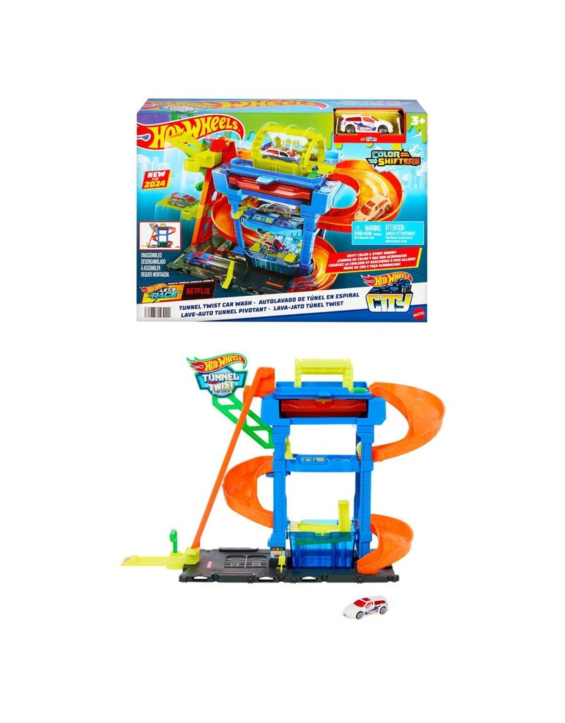 HOT WHEELS MTL HTN80 HOTWHEELS CITY TUNNEL TWIST CAR WASH