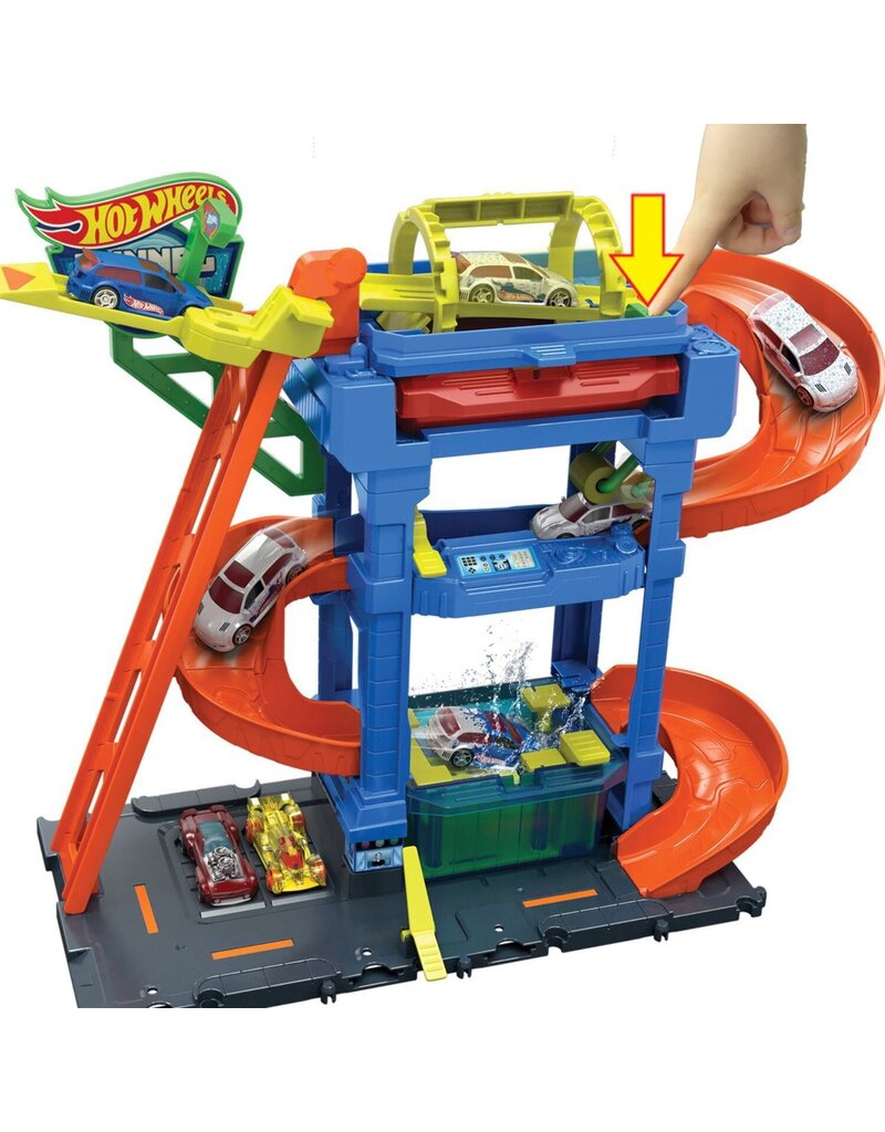 HOT WHEELS MTL HTN80 HOTWHEELS CITY TUNNEL TWIST CAR WASH