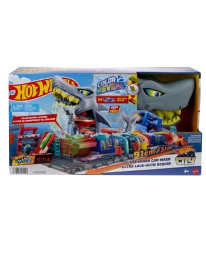 HOT WHEELS MTL HTN82 HOT WHEELS CITY ULTRA SHARK CAR WASH