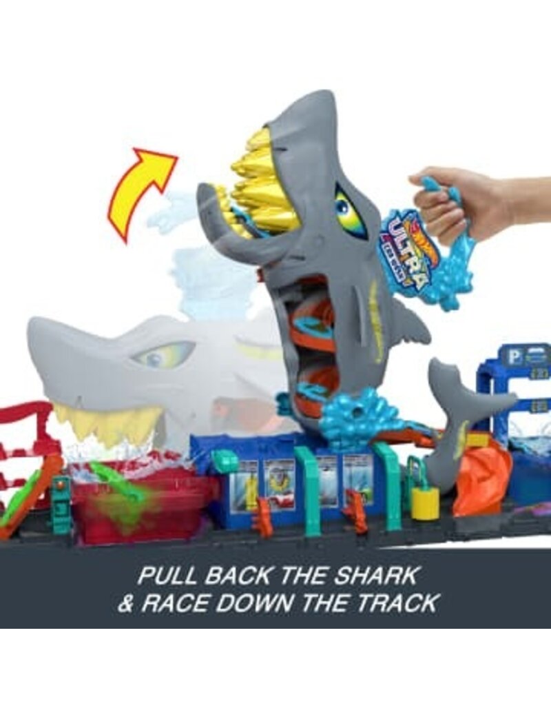 HOT WHEELS MTL HTN82 HOT WHEELS CITY ULTRA SHARK CAR WASH