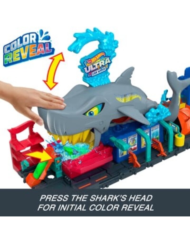 HOT WHEELS MTL HTN82 HOT WHEELS CITY ULTRA SHARK CAR WASH