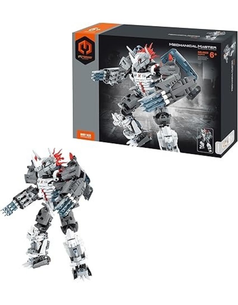 IMXIMM6822 MECHA BUILDING BLOCK SET GREY 965PCS