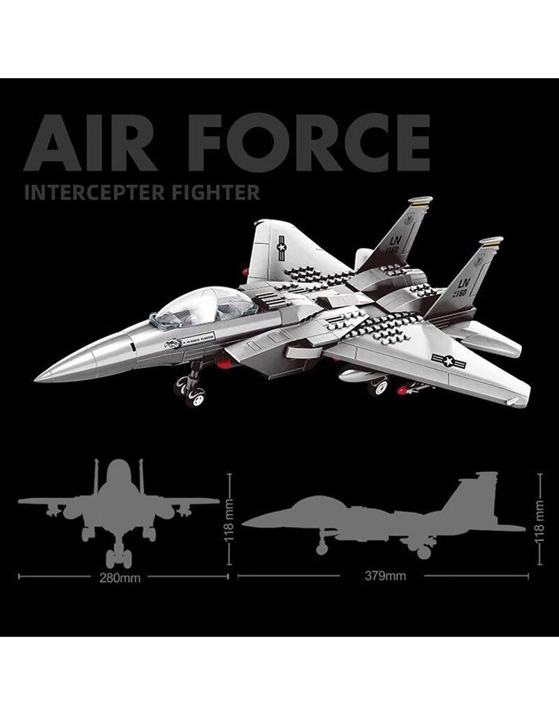 WANGE WAG4004 F-15 EAGLE FIGHTER 223 PCS