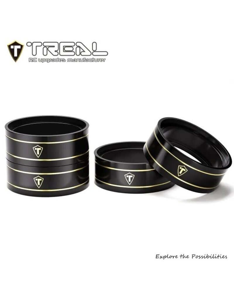 TREAL TRLX004DVFSUP  1.9" BRASS BEADLOCK WHEEL RINGS (4) (124G)