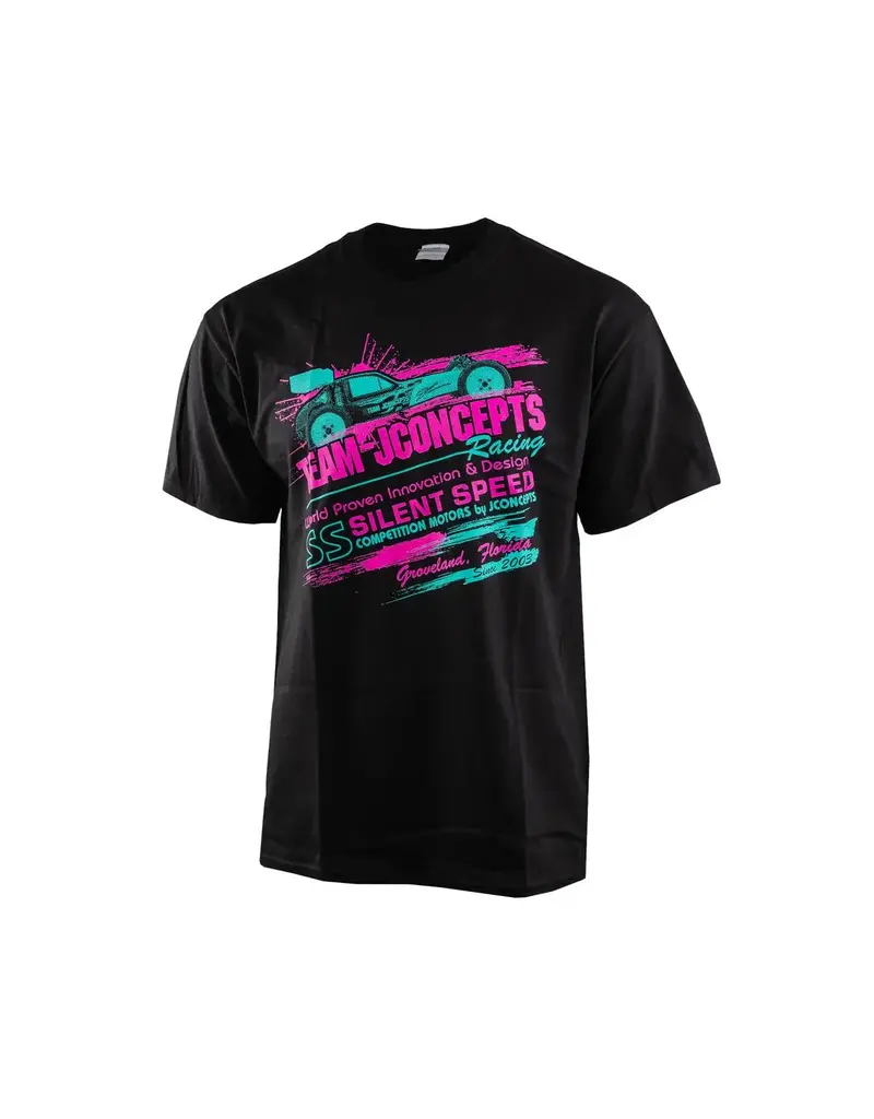 JCONCEPTS JCO5279M JCONCEPTS MEDIUM  "RETRO" T-SHIRT: PINK/TEAL