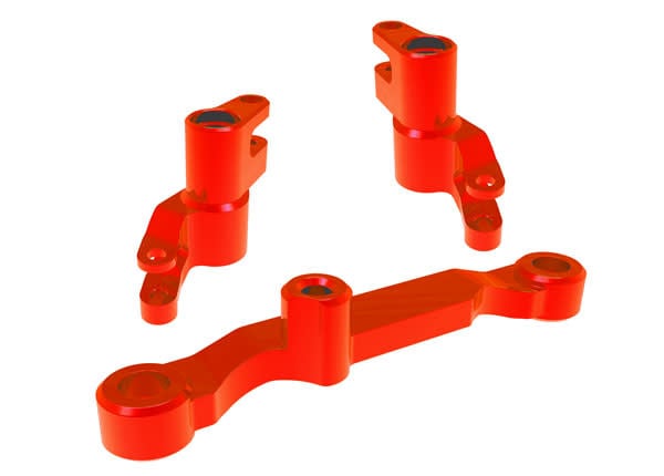 TRA10743-RED STEERING BELLCRANKS ALUM RED