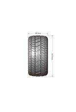 LOUISE LOULT3295B LOUISE R/C MFT X-ROCKET SPORT MONSTER TRUCK TIRES, 24MM HEX, MOUNTED ON BLACK RIM (2), FITS X-MAXX