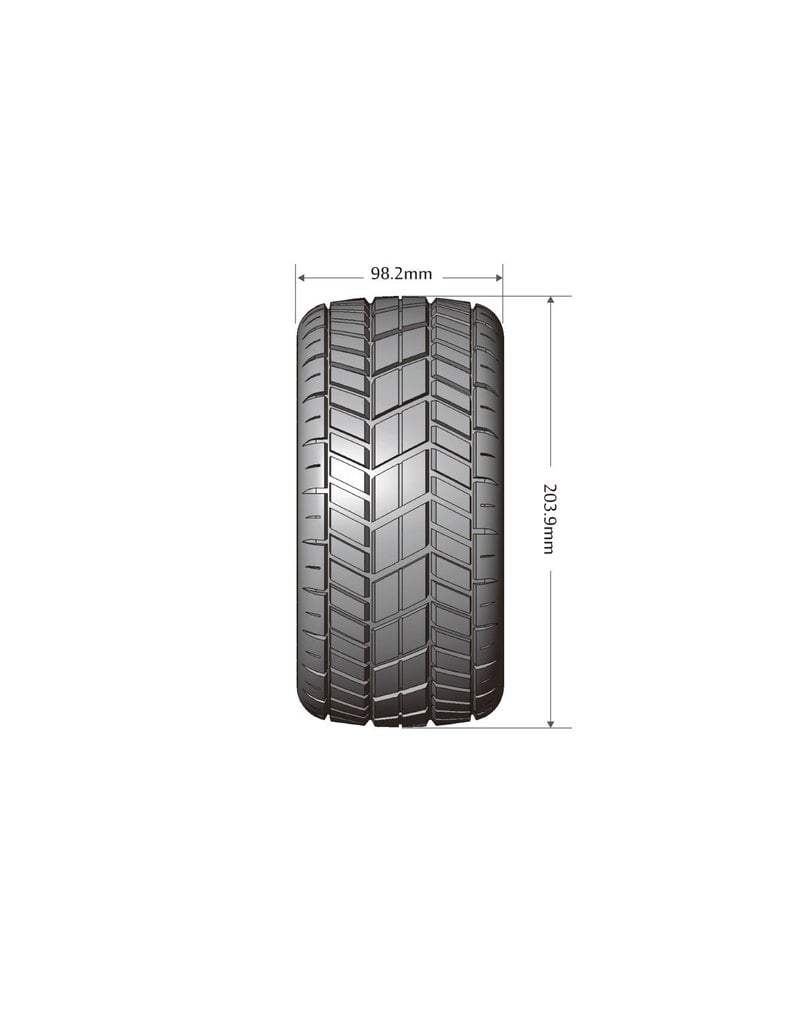 LOUISE LOULT3295B LOUISE R/C MFT X-ROCKET SPORT MONSTER TRUCK TIRES, 24MM HEX, MOUNTED ON BLACK RIM (2), FITS X-MAXX