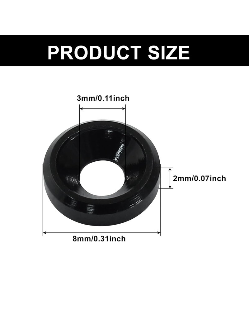 M3 CONCENTRIC WASHERS: BLACK (60)