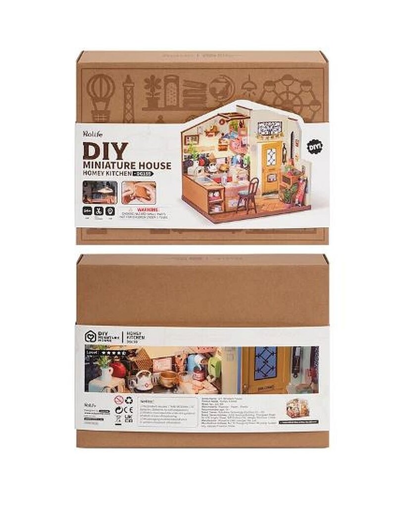 ROBOTIME ROEDG159 ROLIFE COZY KITCHEN DIY MINIATURE HOUSE KIT
