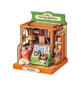 ROBOTIME ROEDS040 THE MUSE BOOKSHOP, SUPER MINI HOUSES - LITTLE WARM SPACES