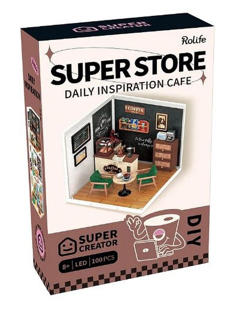ROBOTIME ROEDW001B ROLIFE SUPER CREATOR DAILY INSPIRATION CAFE PLASTIC DIY