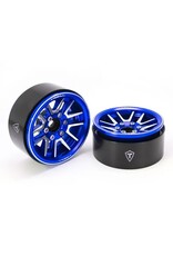 TREAL TRLX003JCISKV TYPE L 1.9" V-SPOKE BEADLOCK WHEELS (BLUE) (4)
