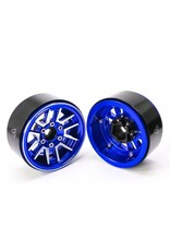 TREAL TRLX003JCISKV TYPE L 1.9" V-SPOKE BEADLOCK WHEELS (BLUE) (4)