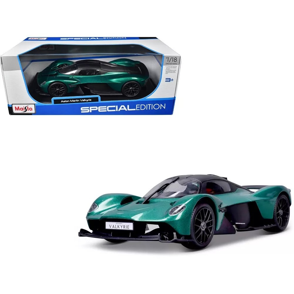 MAISTO 31465 S.E. 1/18 SCALE DIECAST ASTON MARTIN VALKYRIE: GREEN