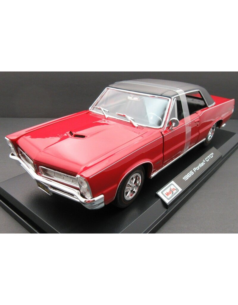 MAISTO MAISTO 31885 S.E. 1/18 SCALE DIECAST 1965 PONTIAC GTO: RED
