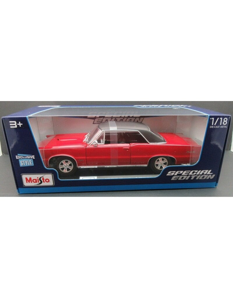 MAISTO MAISTO 31885 S.E. 1/18 SCALE DIECAST 1965 PONTIAC GTO: RED