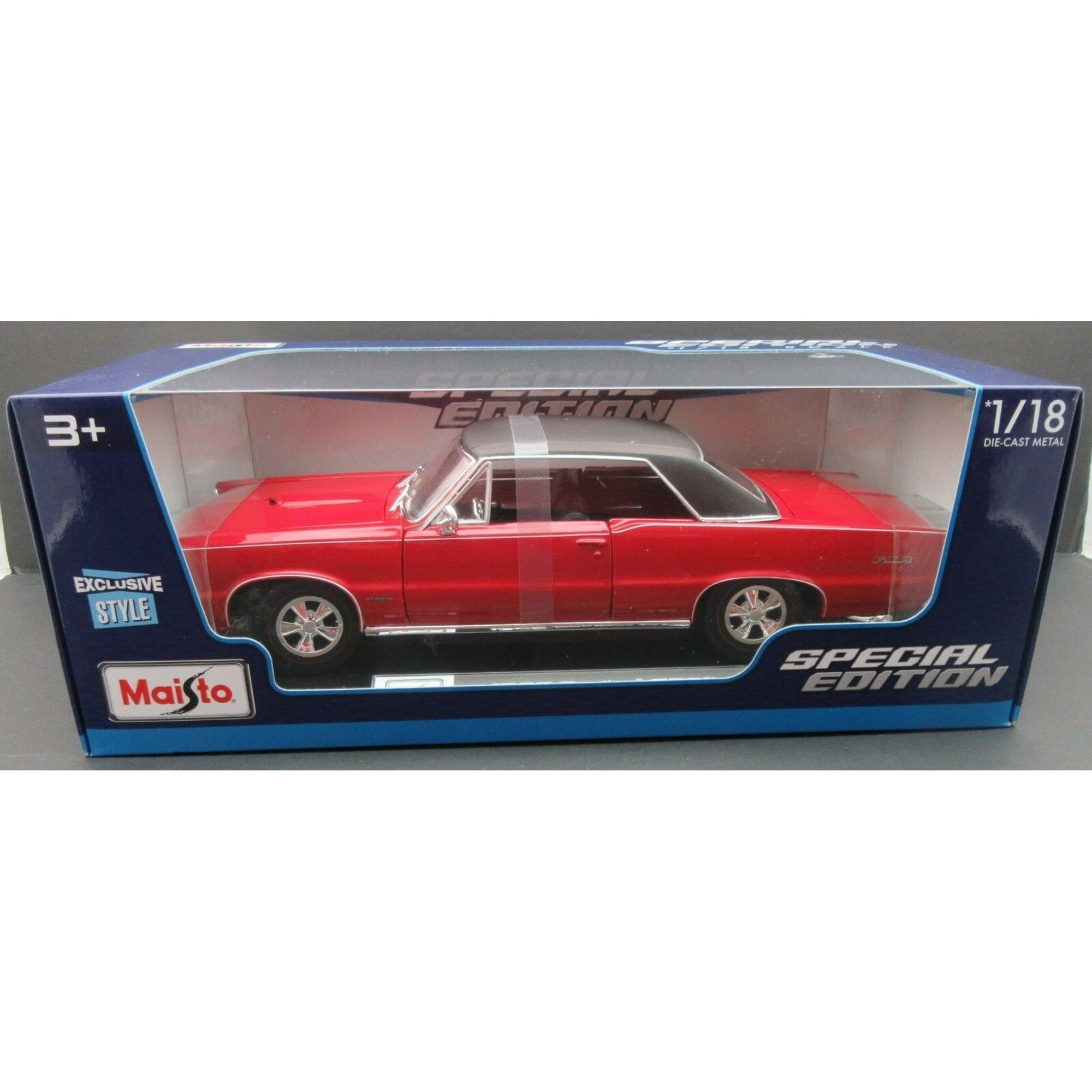 MAISTO 31885 S.E. 1/18 SCALE DIECAST 1965 PONTIAC GTO: RED