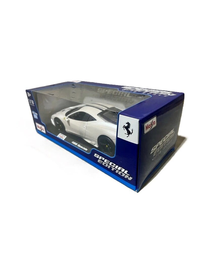 MAISTO MAISTO 31706 S.E. 1/18 SCALE DIECAST FERRARI 458 SPECIALE: WHITE