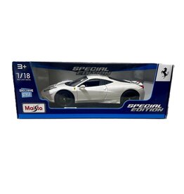 MAISTO MAISTO 31706 S.E. 1/18 SCALE DIECAST FERRARI 458 SPECIALE: WHITE
