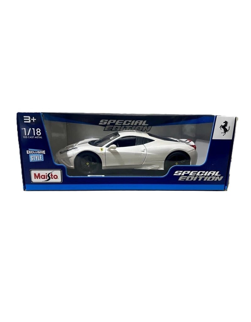 MAISTO MAISTO 31706 S.E. 1/18 SCALE DIECAST FERRARI 458 SPECIALE: WHITE