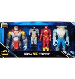 SPIN MASTER SPN6064823/20138198 DC BATMAN & THE FLASH VS GORILLA GRODD & KING SHARK EXCLUSIVE ACTION FIGURE 4-PACK