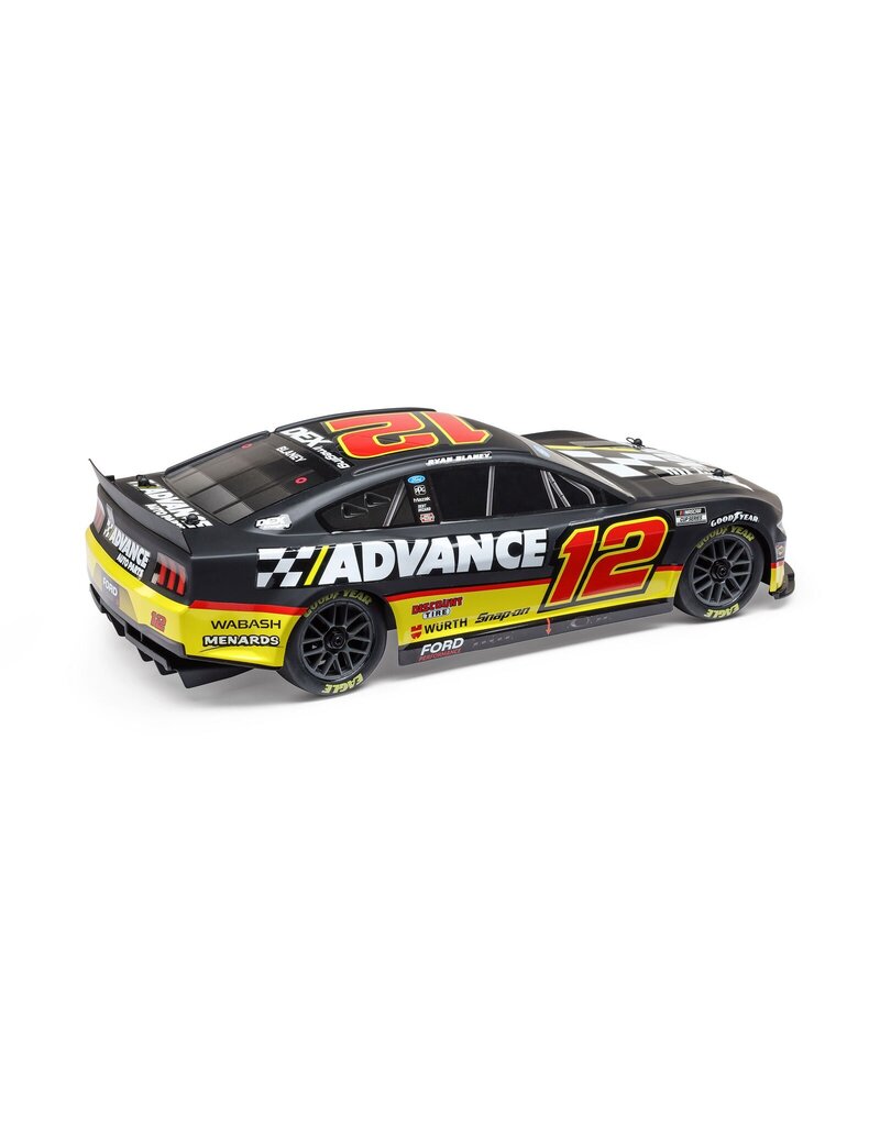 LOSI LOS1122512 1/12 NASCAR RC RACECAR RYAN BLANEY NO. 12 ADVANCE AUTO 2025 FORD MUSTANG 2S AWD RTR BRUSHED ON-ROAD (BATTERY & CHARGER INCLUDED)