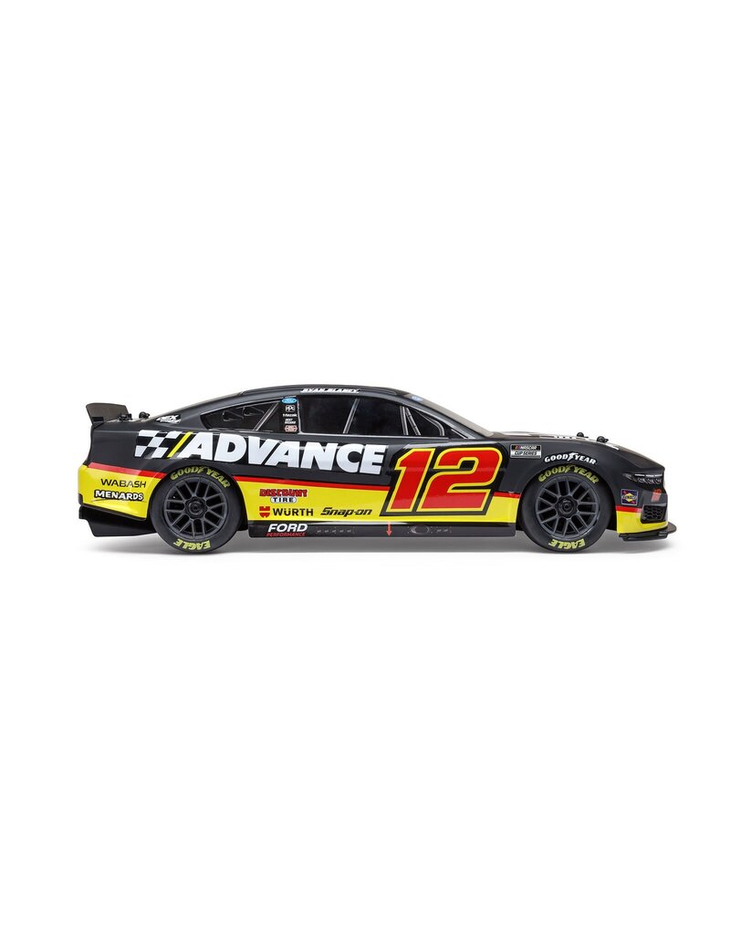LOSI LOS1122512 1/12 NASCAR RC RACECAR RYAN BLANEY NO. 12 ADVANCE AUTO 2025 FORD MUSTANG 2S AWD RTR BRUSHED ON-ROAD (BATTERY & CHARGER INCLUDED)