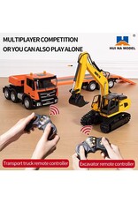 HUINA HUN11319 1/24 RC TRAILER AND EXCAVATOR