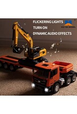 HUINA HUN11319 1/24 RC TRAILER AND EXCAVATOR