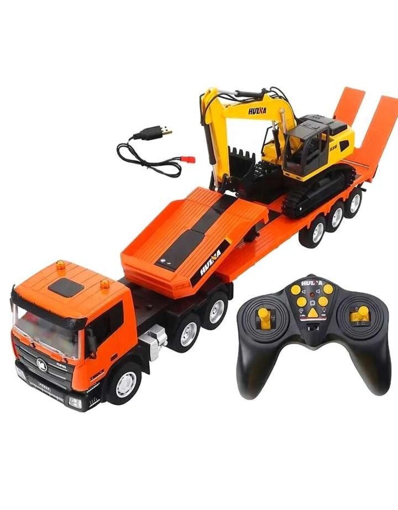 HUINA HUN11319 1/24 RC TRAILER AND EXCAVATOR