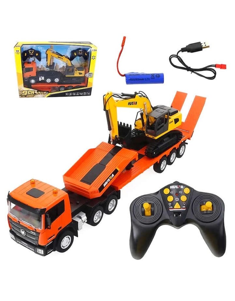 HUINA HUN11319 1/24 RC TRAILER AND EXCAVATOR