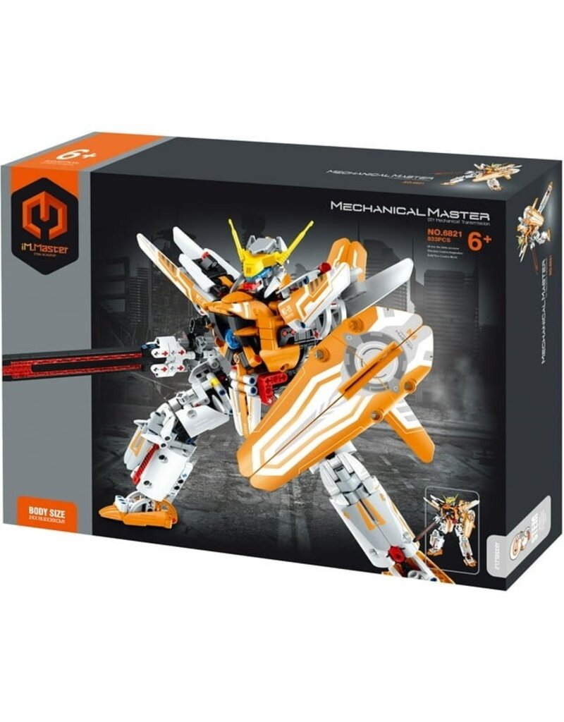 IMXIMM6821 MECHA BUILDING BLOCK SET ORANGE 833PCS