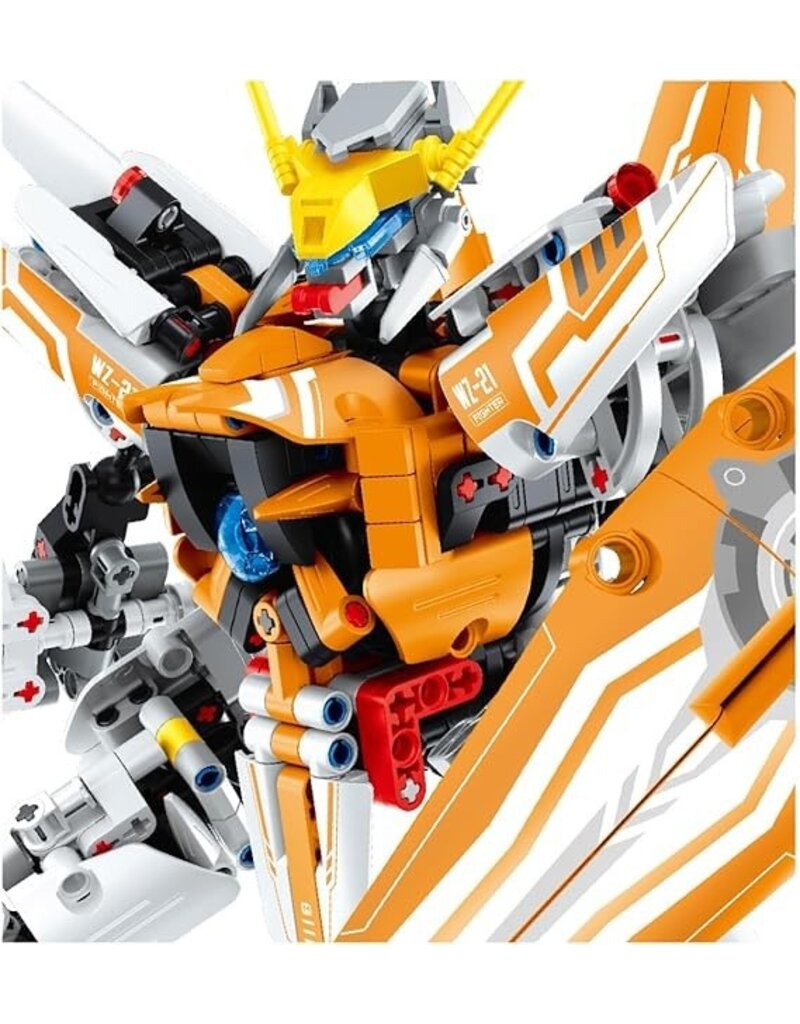 IMXIMM6821 MECHA BUILDING BLOCK SET ORANGE 833PCS