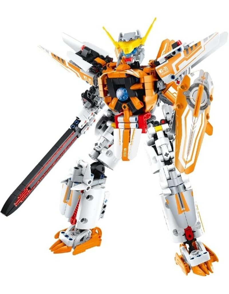 IMXIMM6821 MECHA BUILDING BLOCK SET ORANGE 833PCS