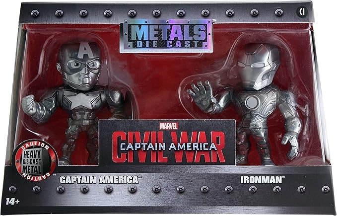 METAL DIE CAST CAPTAIN AMERICA & IRON MAN