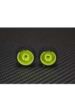 PN RACING PN MR2089R0 2WD DELRIN  FORMULA 11X20MM FLANGED REAR WHEELS 0 OFFSET: YELLOW (2)