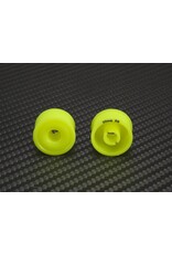 PN RACING PN MR2089R0 2WD DELRIN  FORMULA 11X20MM FLANGED REAR WHEELS 0 OFFSET: YELLOW (2)